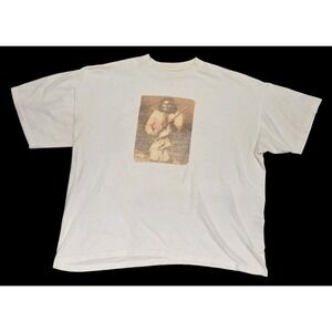 Vtg Geronimo Graphic Tee Shirt Intex Double Sided Heavyweight Apache White 3XL
